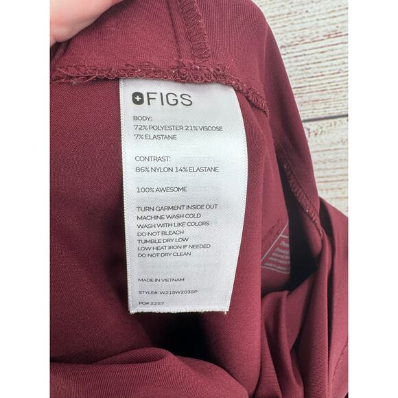 Figs Maternity Technical Scrub Pants Womens XXL/P Maroon PO# 2257 - Picture 7 of 11